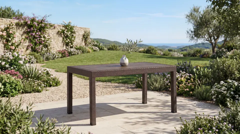 Rattan Masa Kahve - Camsız - 90x150
