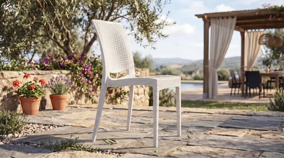 Rattan Sandalye Beyaz