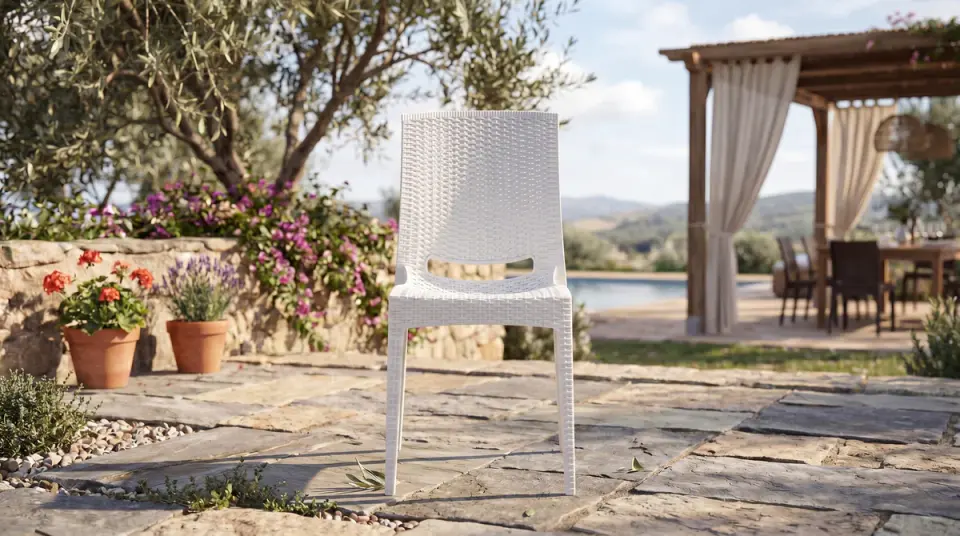 Rattan Sandalye Beyaz