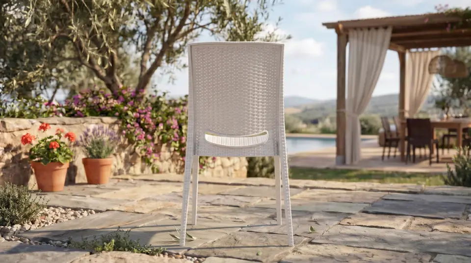 Rattan Sandalye Beyaz